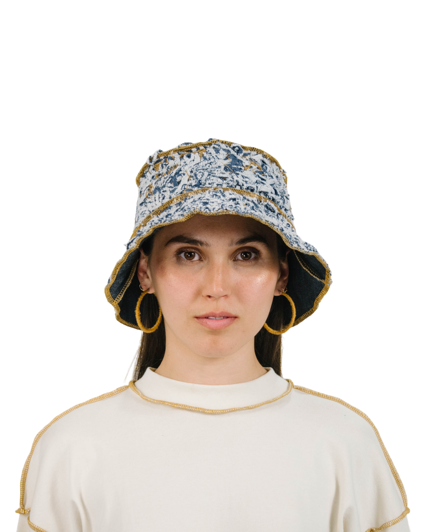 Denim Terry Scraps Bucket Hat