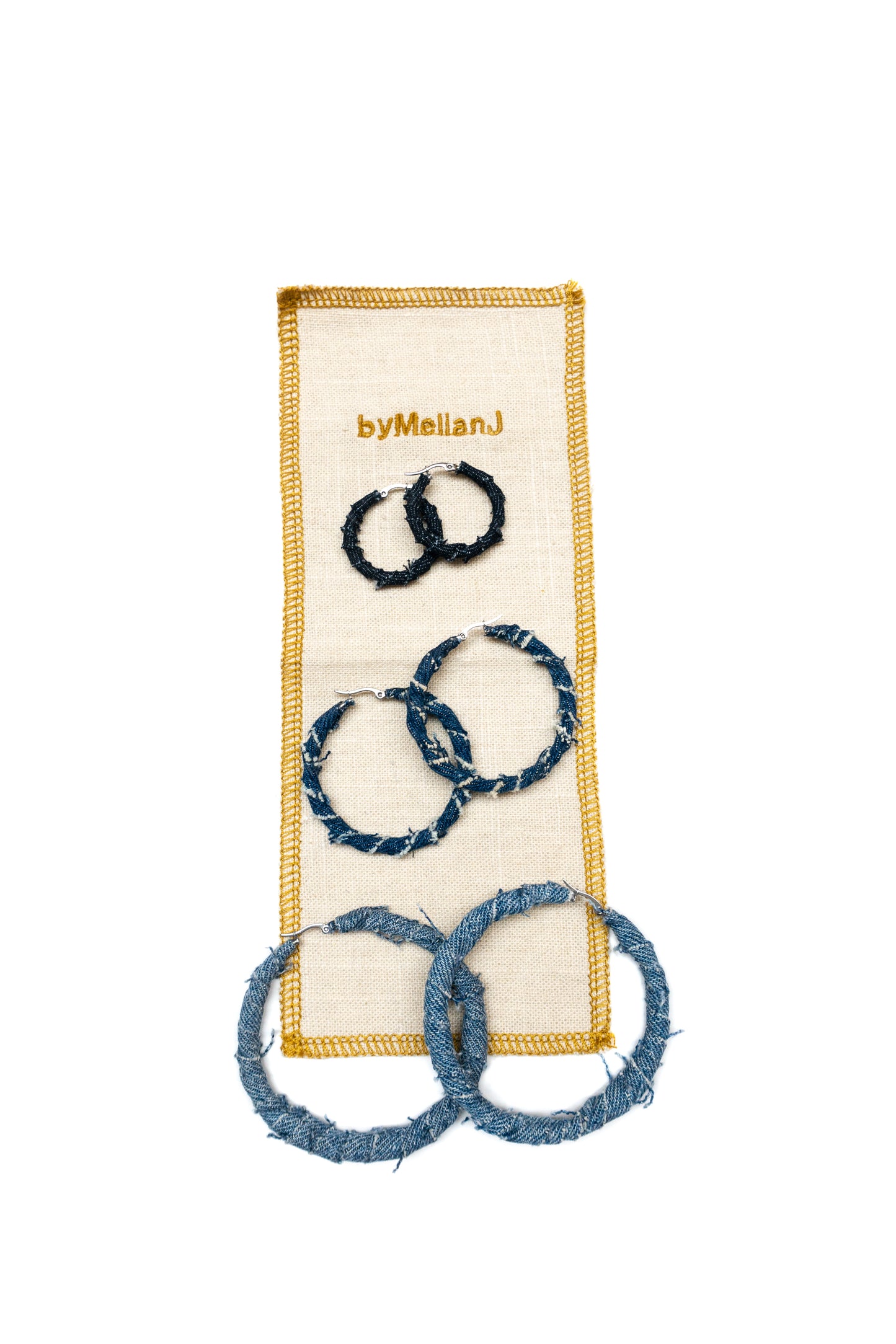 Denim Hoop Set (3pc)