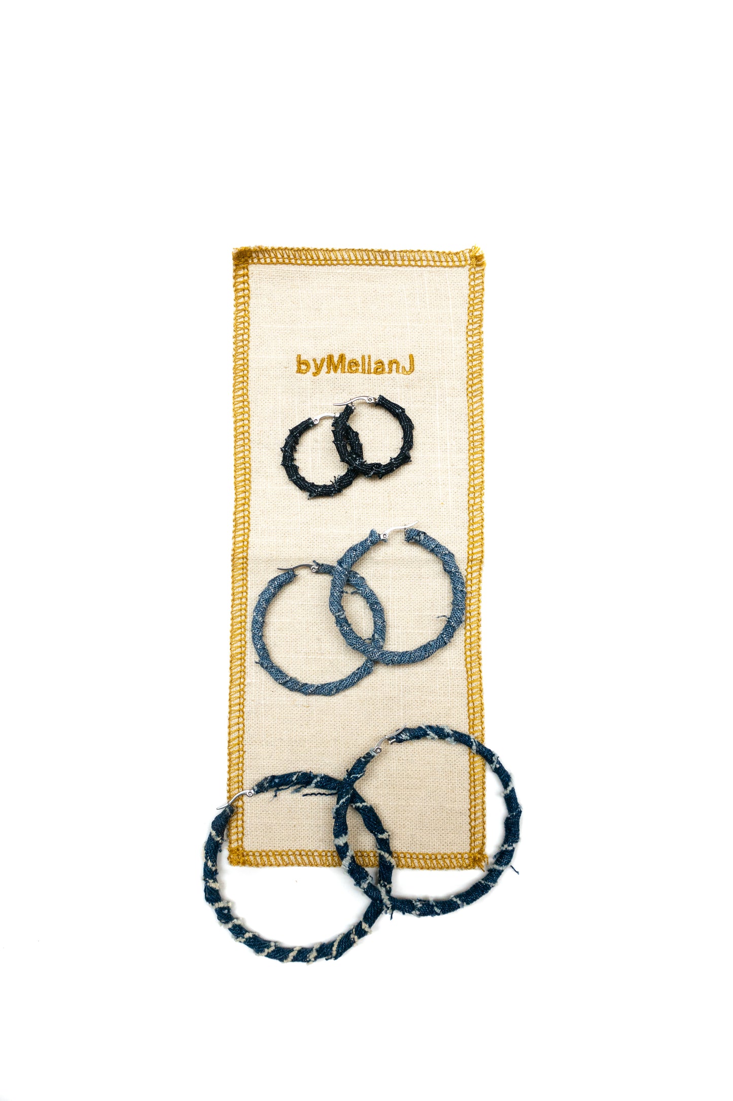 Denim Hoop Set (3pc)