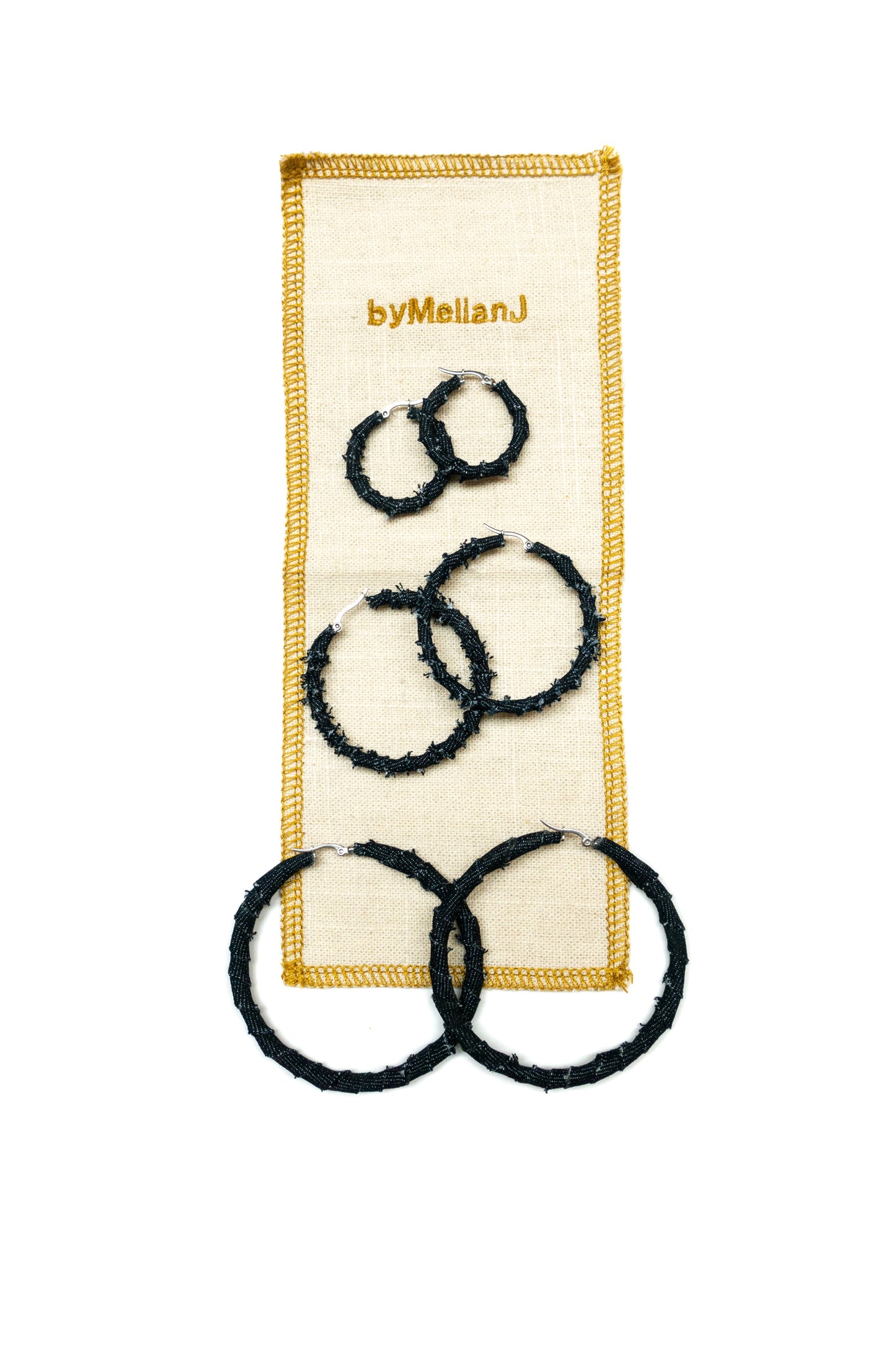 Denim Hoop Set (3pc)