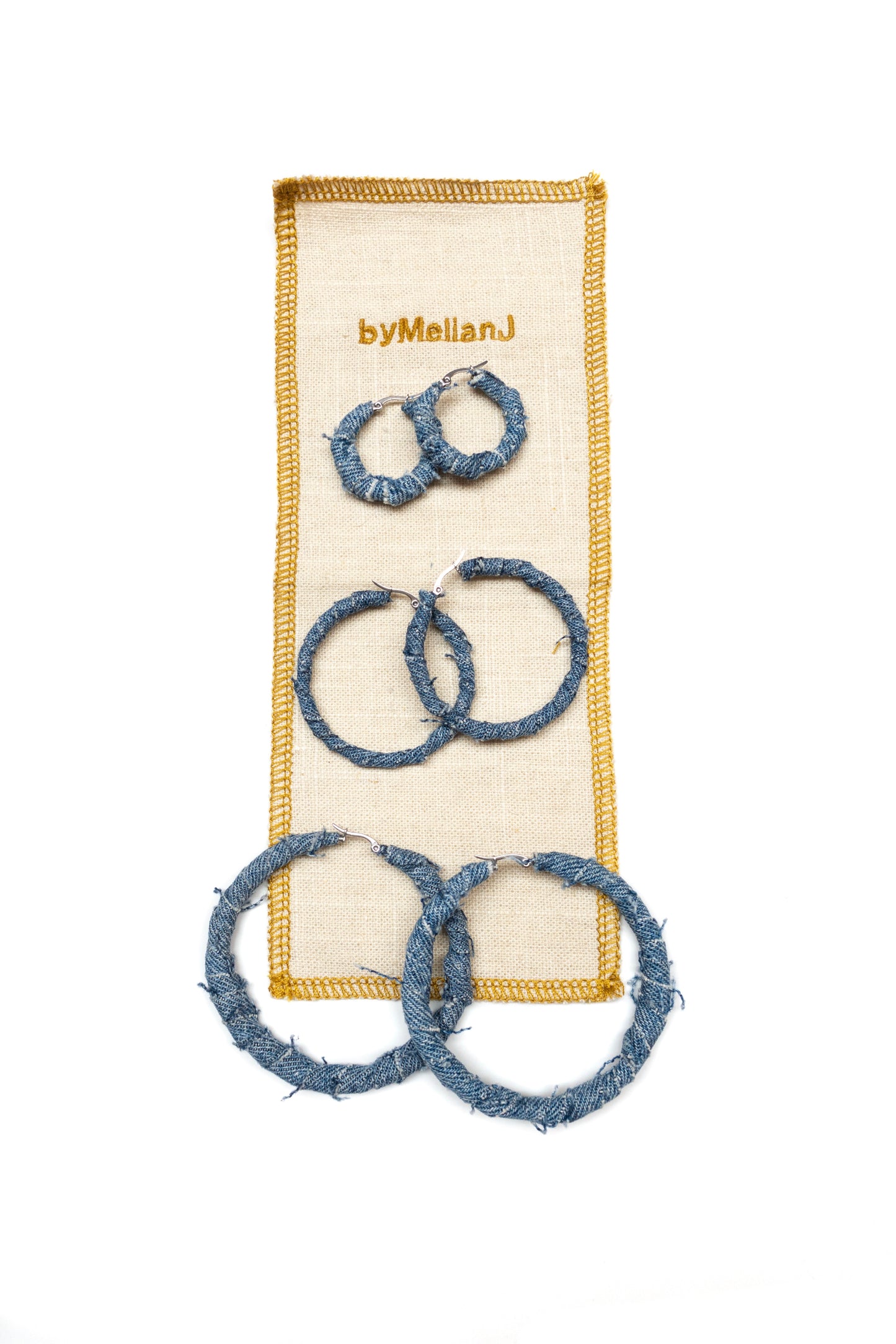Denim Hoop Set (3pc)