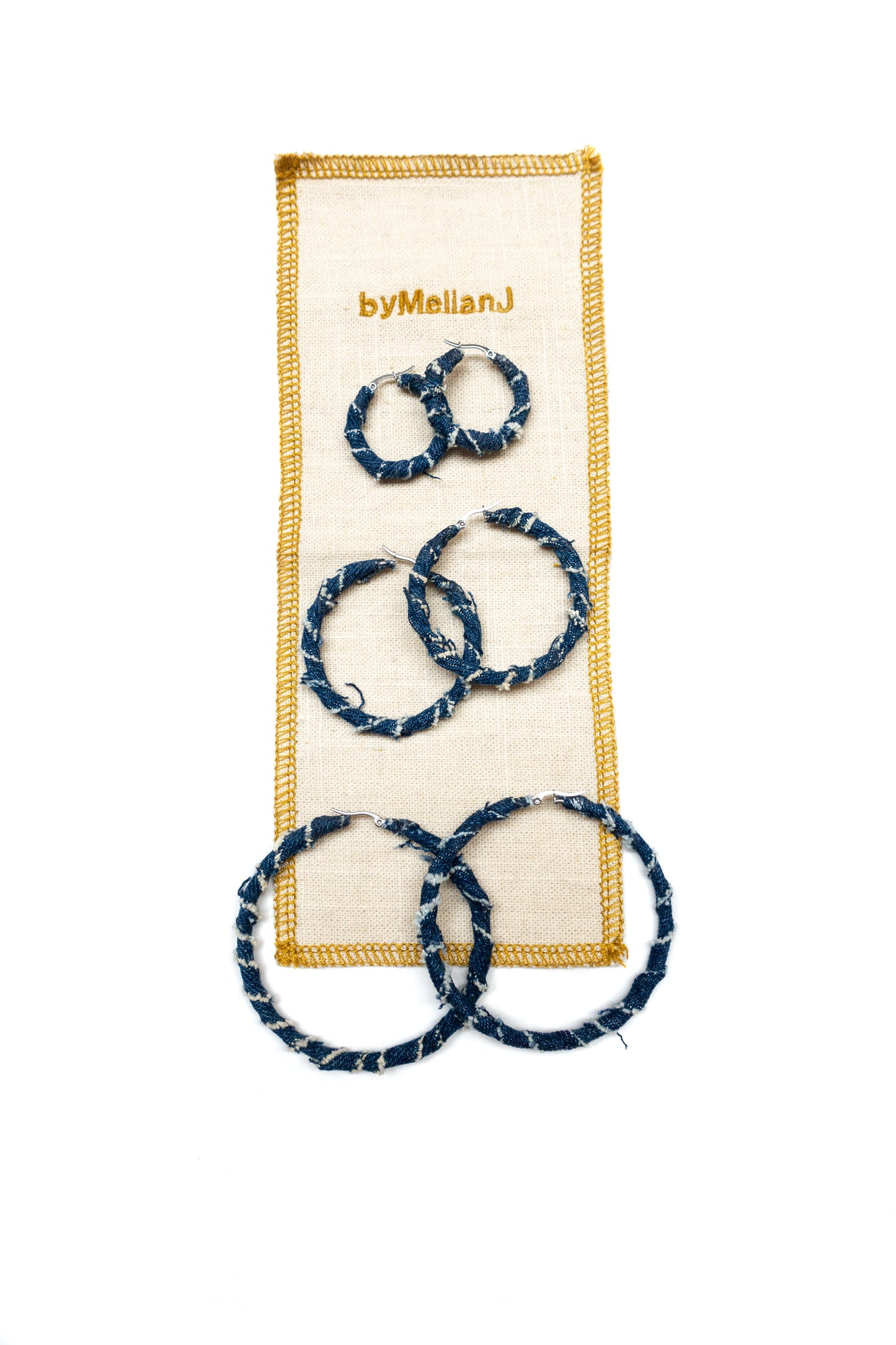 Denim Hoop Set (3pc)