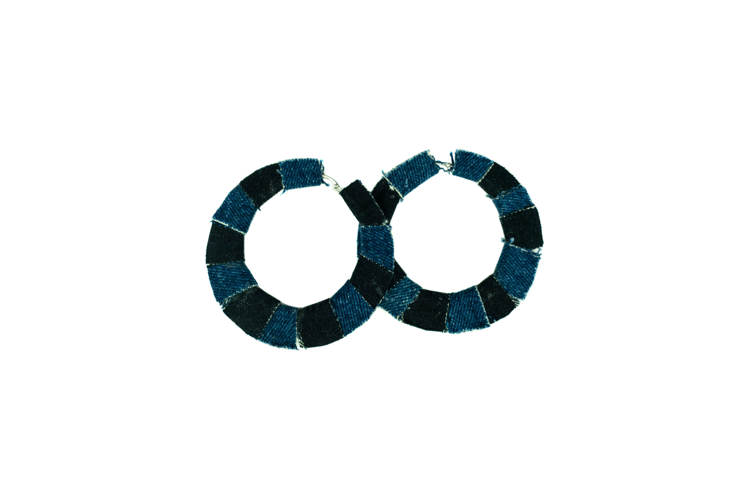 Small Patchwork Denim Hoop