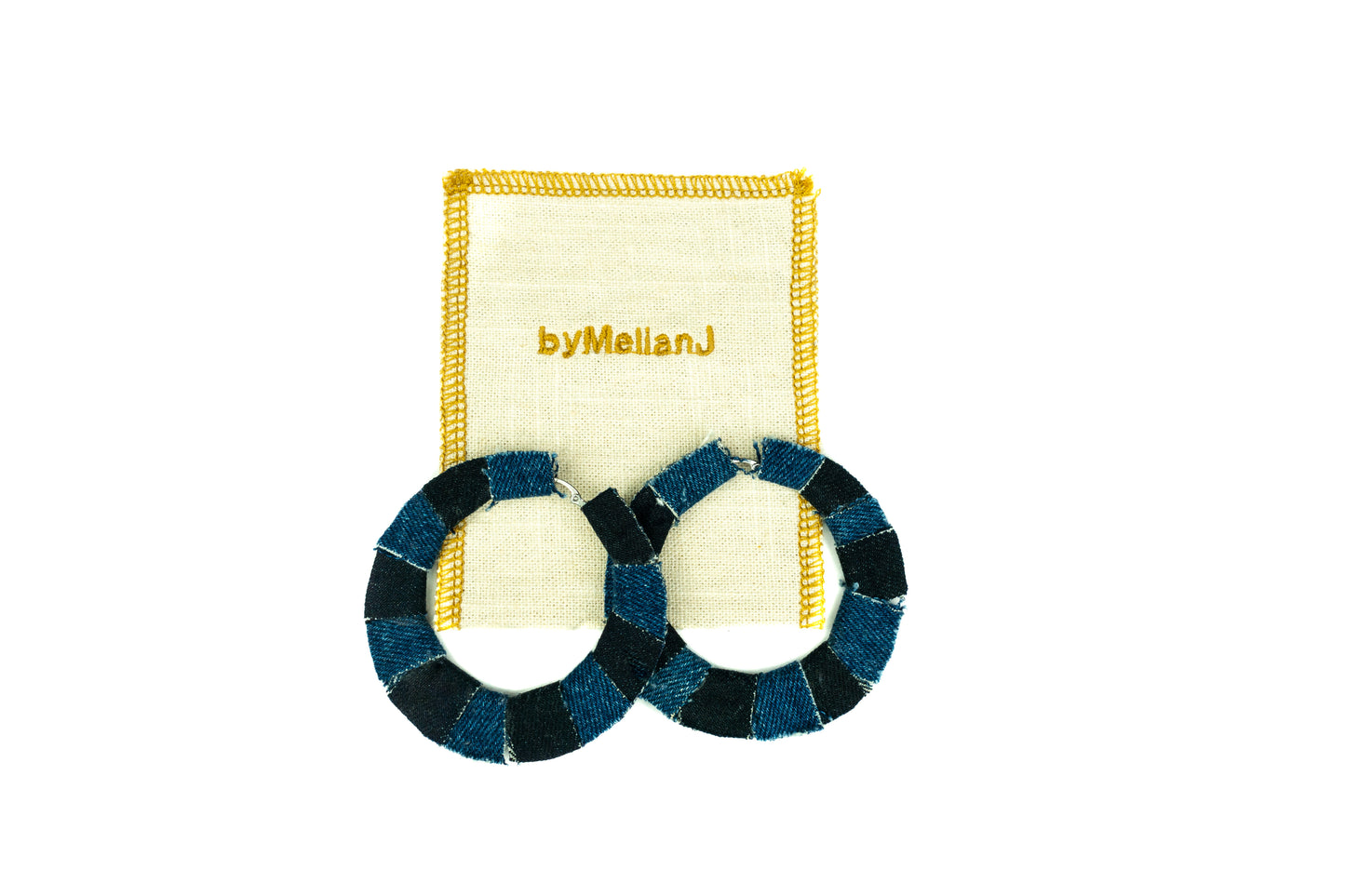 Small Patchwork Denim Hoop