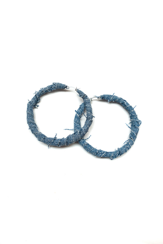 Large Denim Hoop