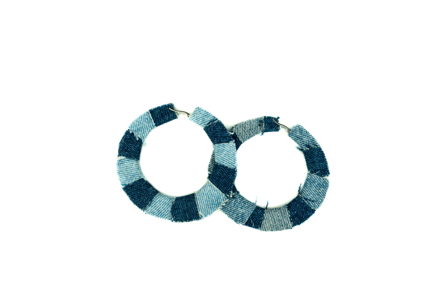 Small Patchwork Denim Hoop