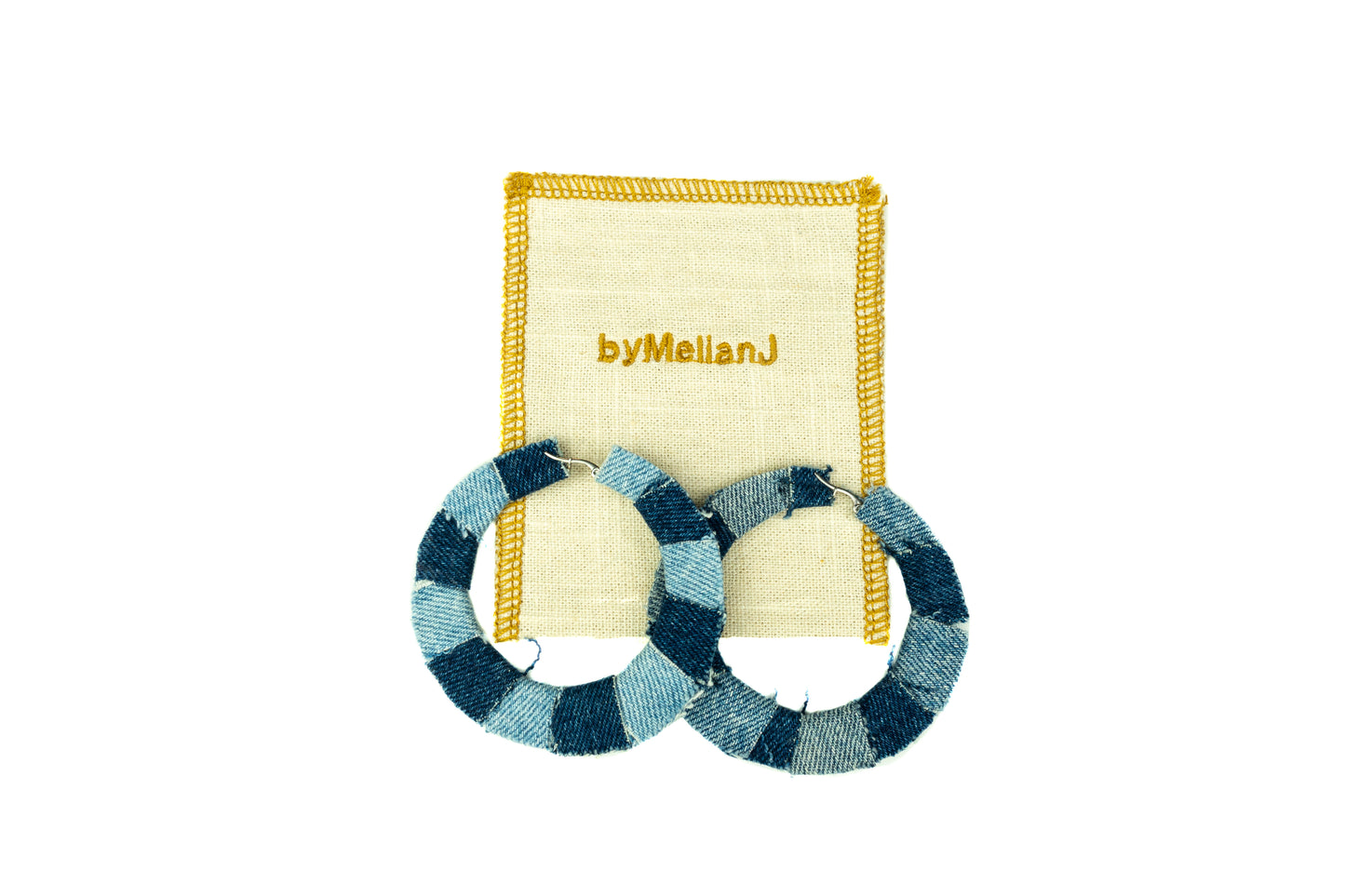 Small Patchwork Denim Hoop