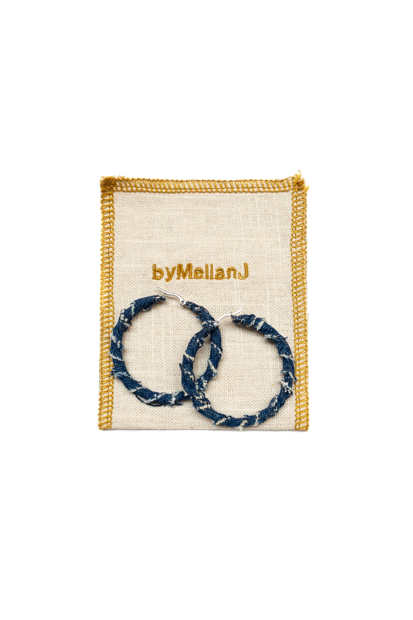 Medium Denim Hoop