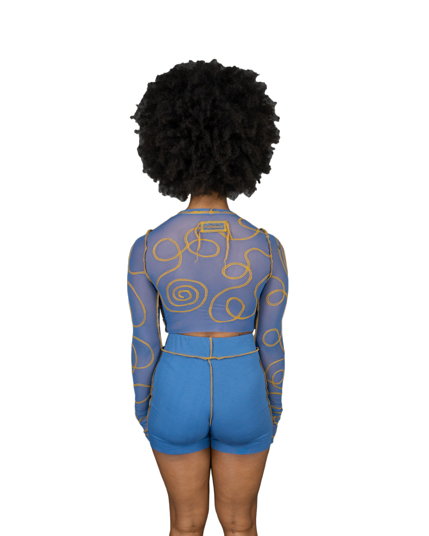Female Energy Long Sleeve Crop (Blue)