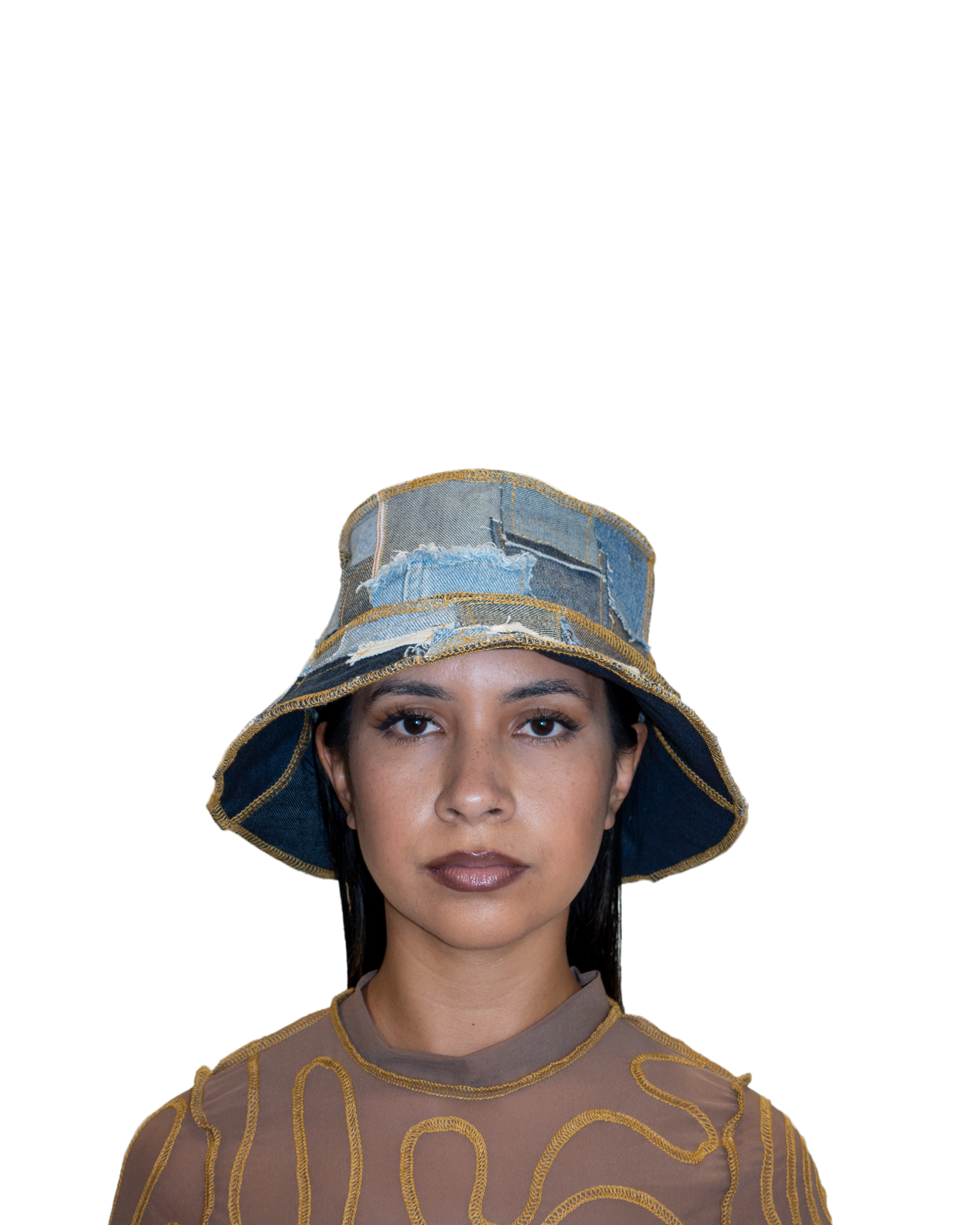Patchwork Denim Bucket
