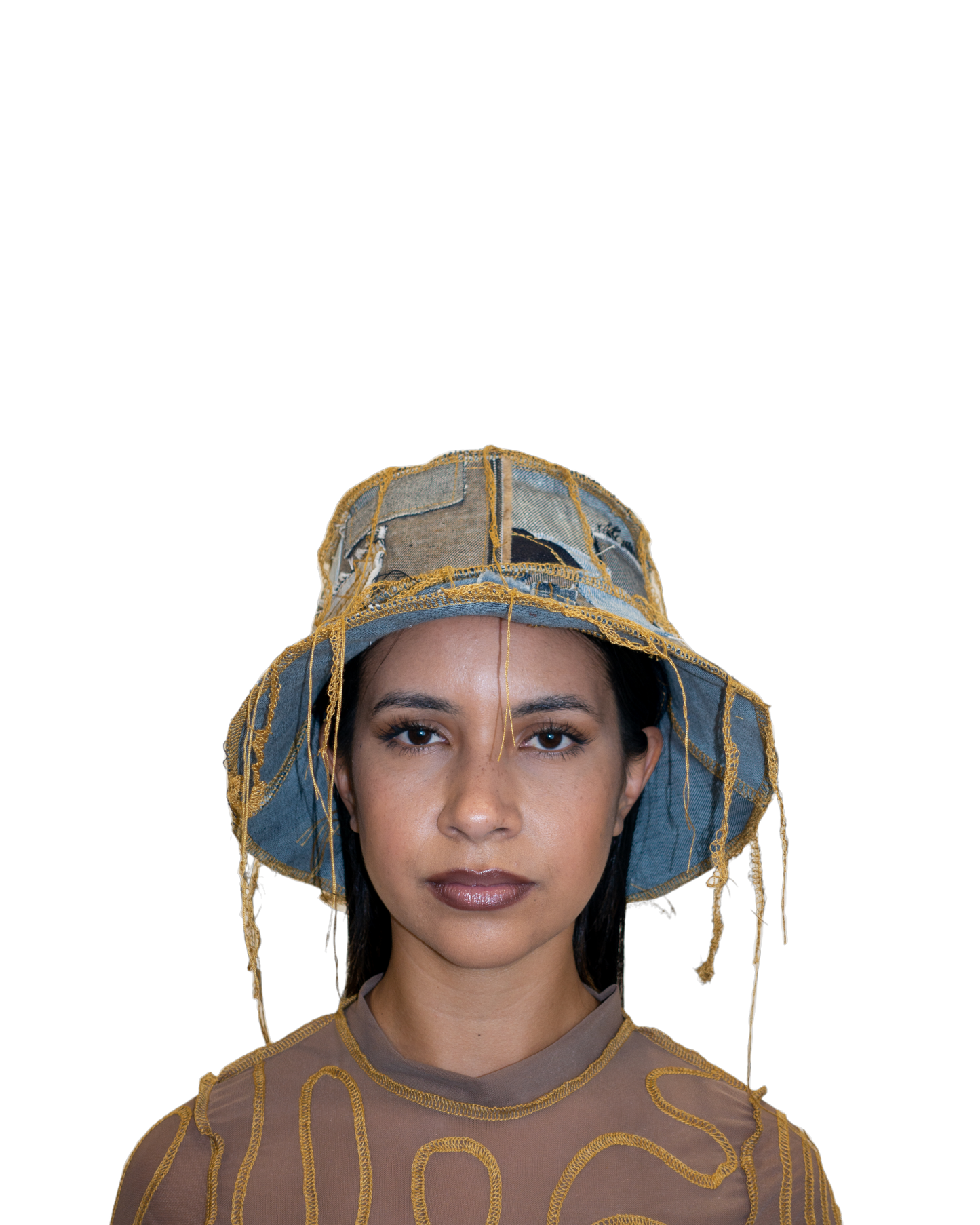 Patchwork Threads Denim Bucket