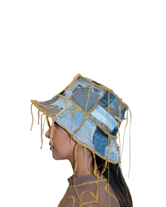 Patchwork Threads Denim Bucket