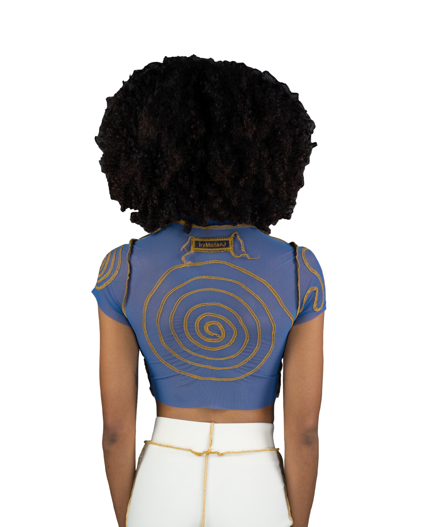 Female Energy Short Sleeve Crop (Blue)