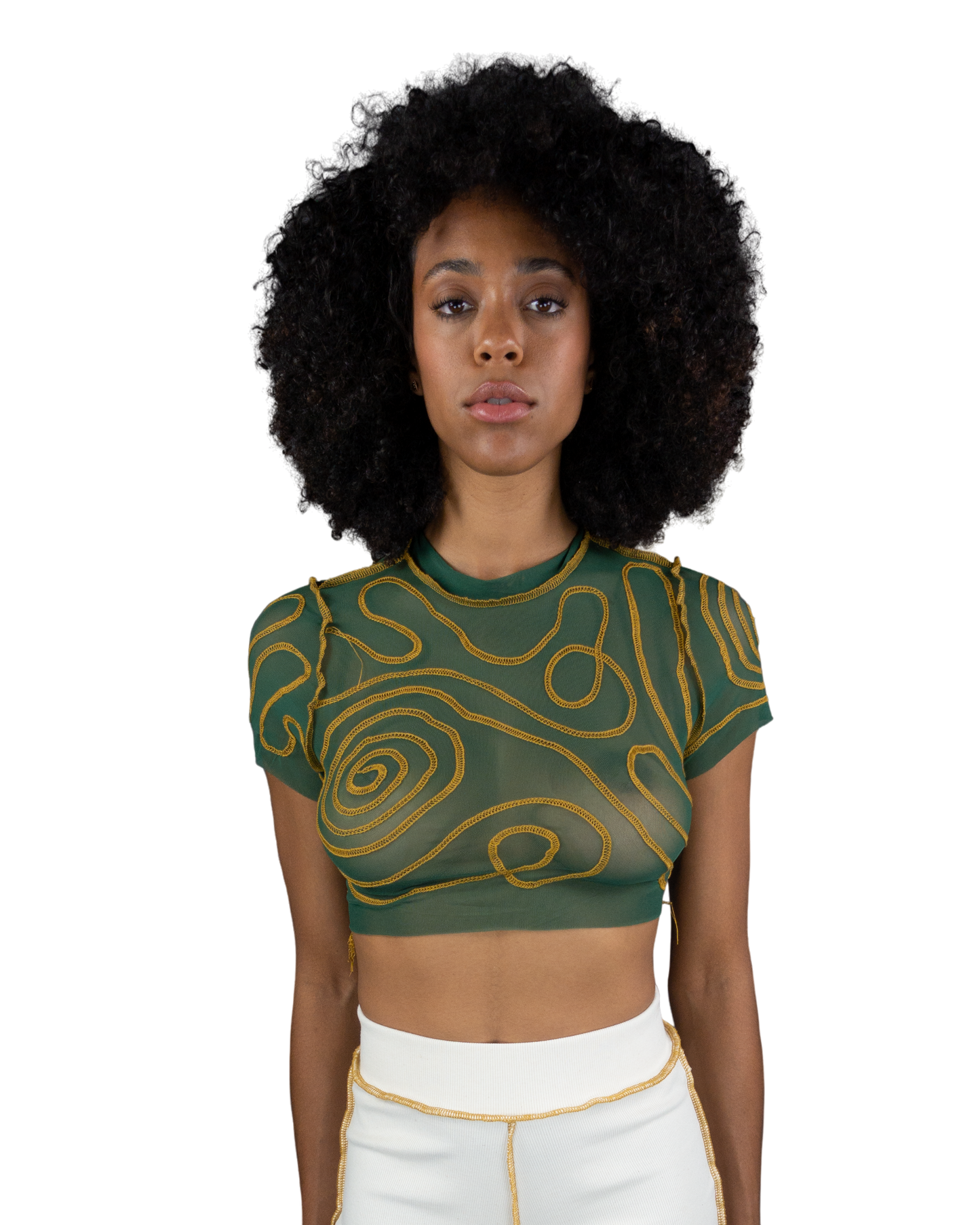 Female Energy Short Sleeve Crop (Green)