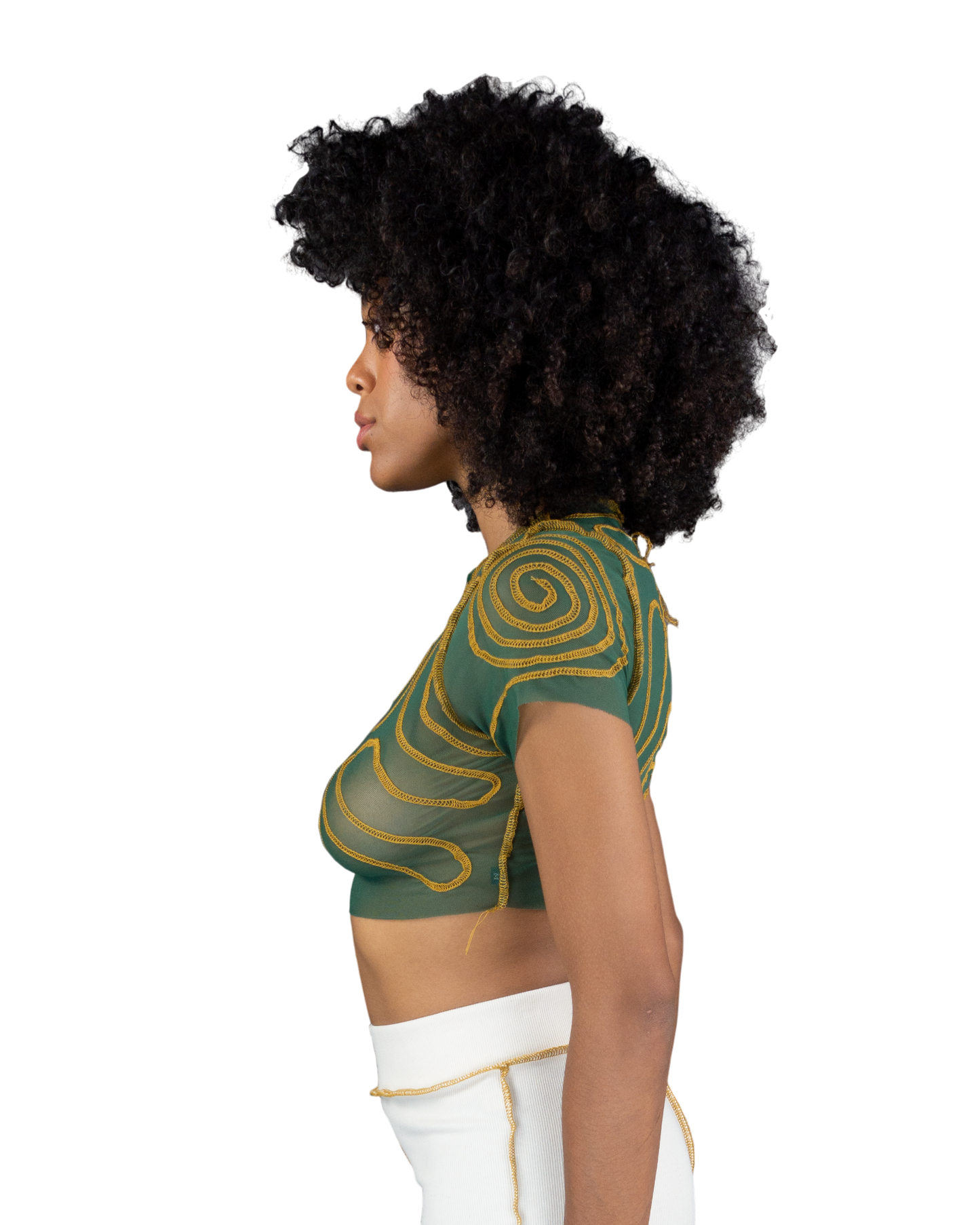 Female Energy Short Sleeve Crop (Green)