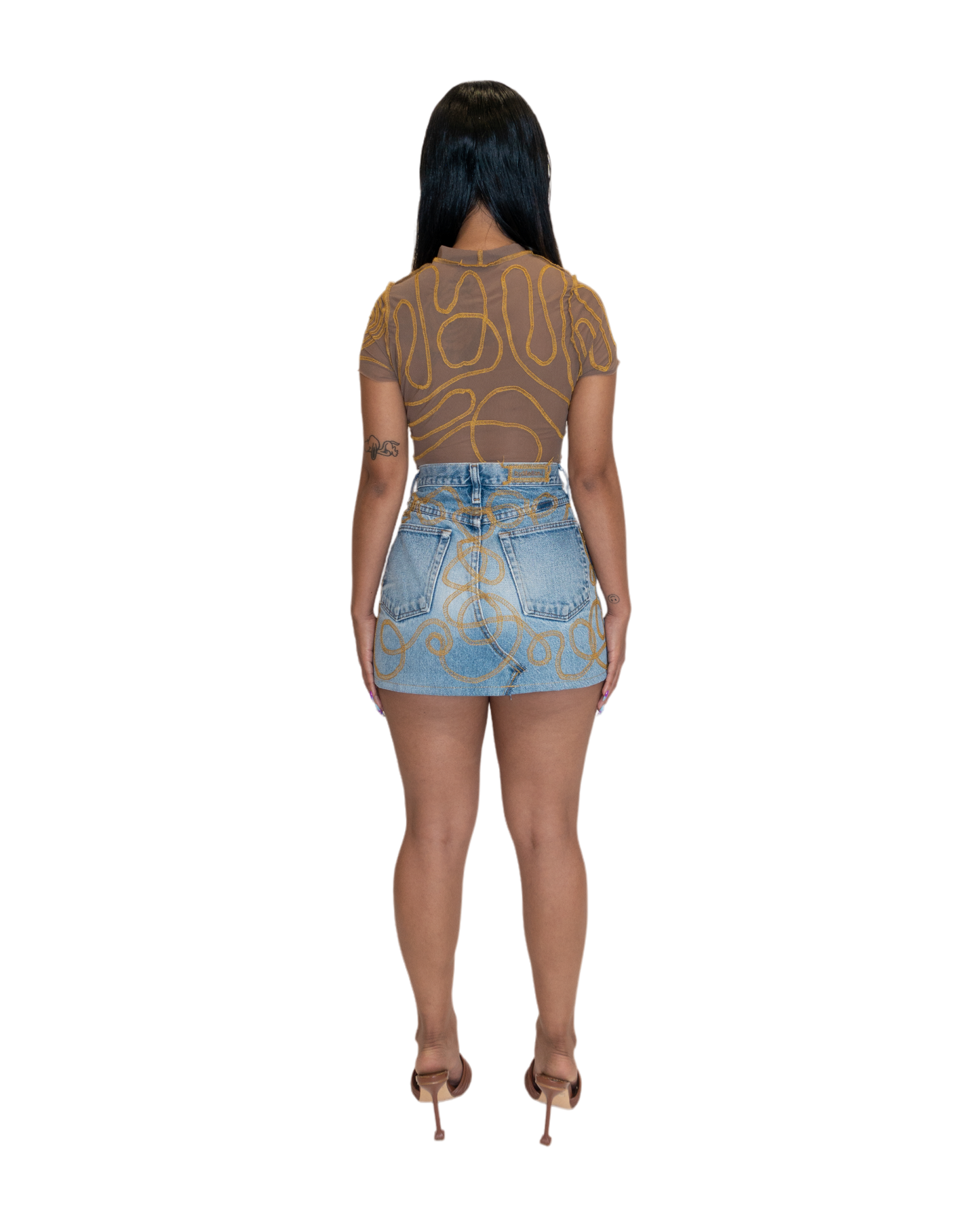 Female Energy Denim Mini Skirt