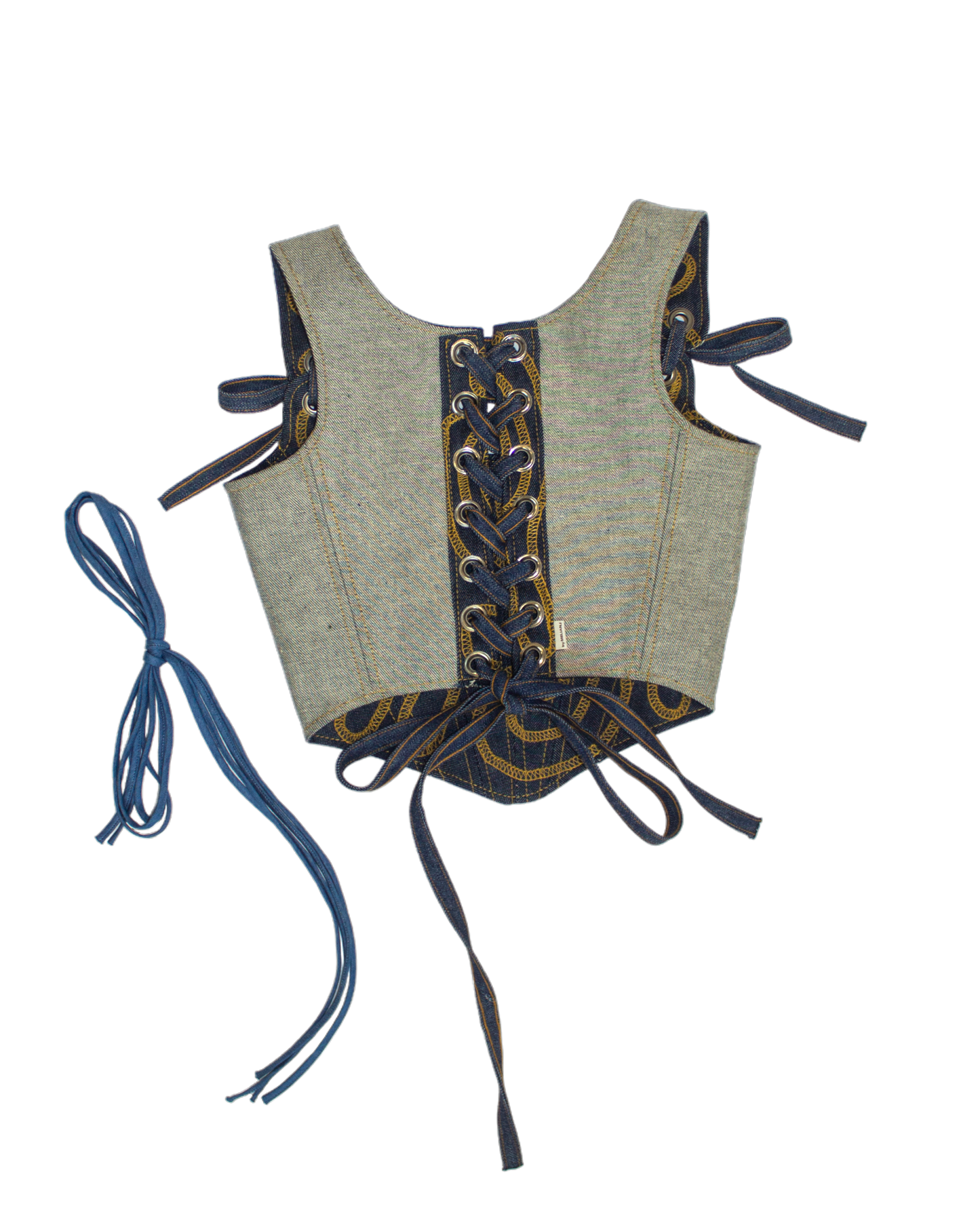 "Female Energy" Reversible Raw Denim Corset