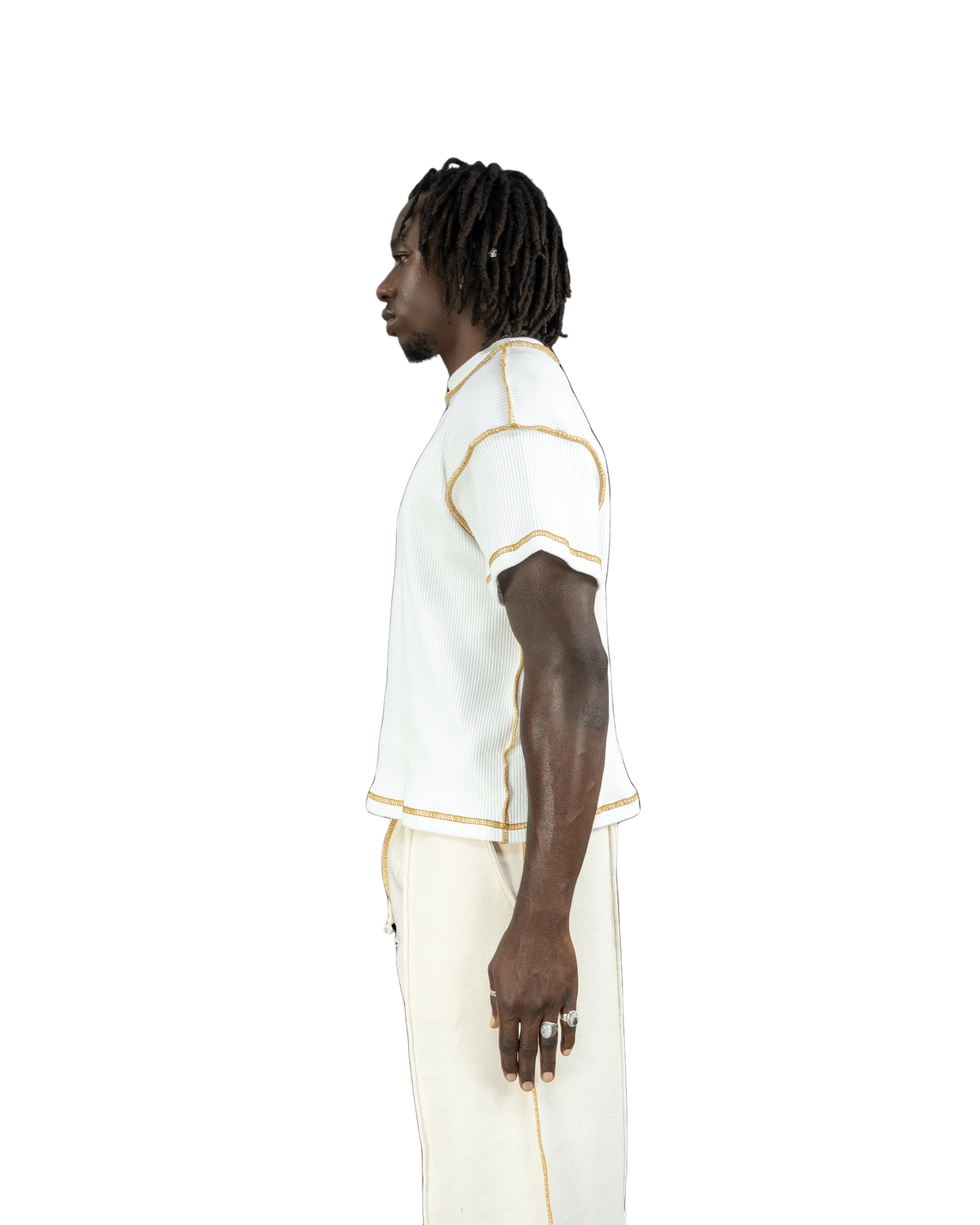 Ribbed White Tee