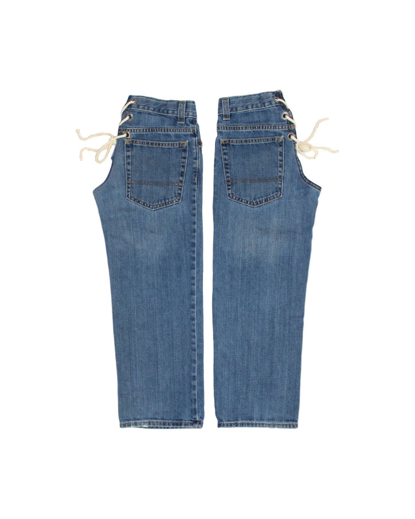 FW23 Reconstructed Denim Lace-Up Leg Warmer