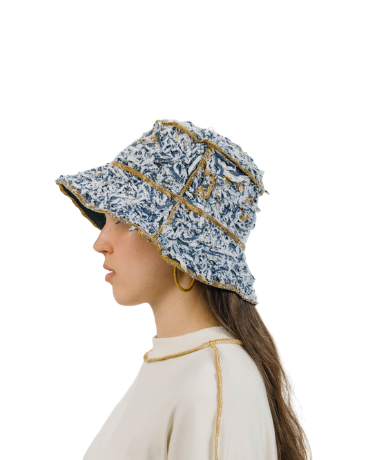 Denim Terry Scraps Bucket Hat