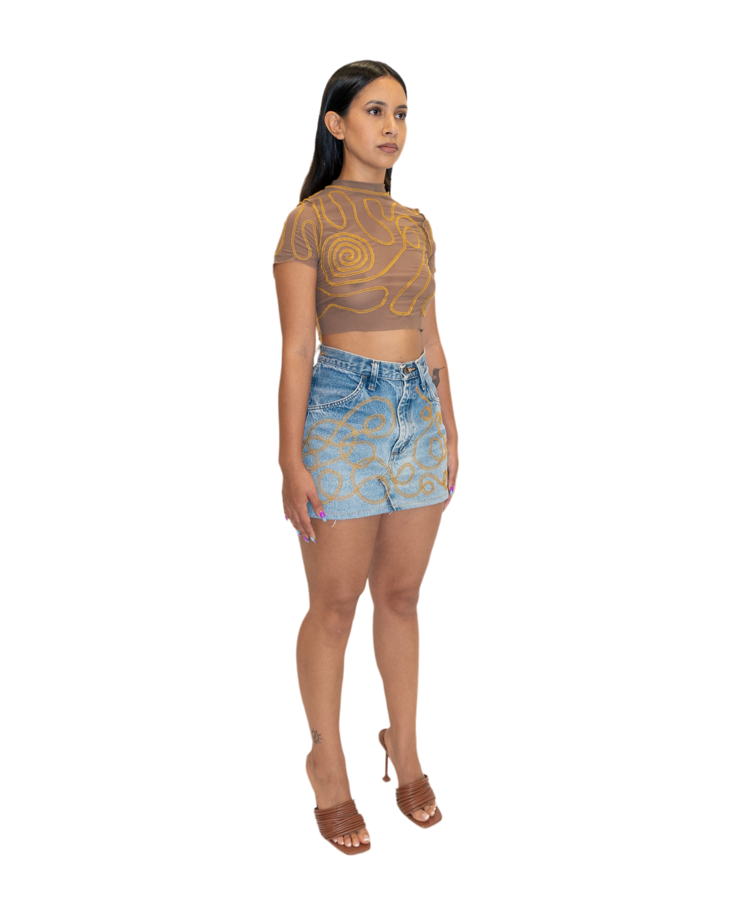 Female Energy Denim Mini Skirt