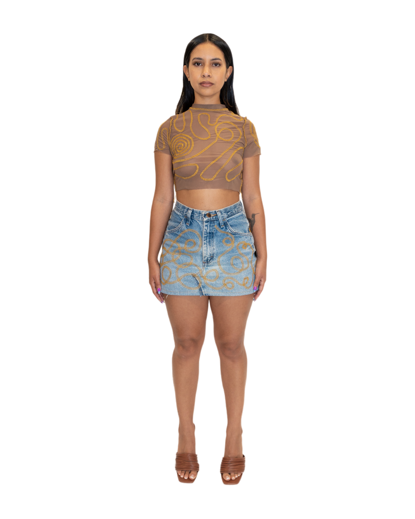 Female Energy Denim Mini Skirt
