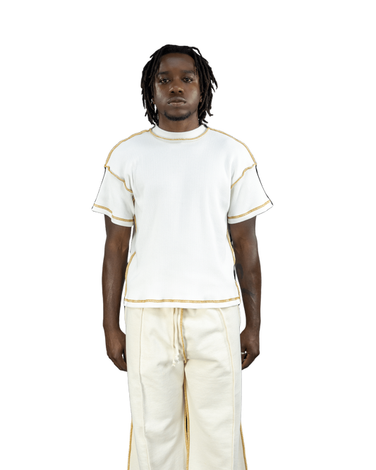 Ribbed White Tee